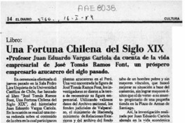Una Fortuna chilena del siglo XIX Una Fortuna chilena del siglo XIX