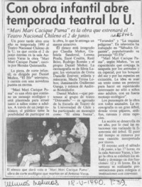 Con obra infantil abre temporada teatral la U.