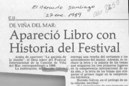 Apareció libro con historia del festival  [artículo].
