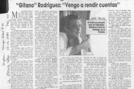 "Gitano" Rodríguez, "Vengo a rendir cuentas" "Gitano" Rodríguez, "Vengo a rendir cuentas"