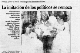 La imitación de los políticos se remoza La imitación de los políticos se remoza