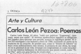Carlos León Pezoa, poemas  [artículo] Claudio Solar.
