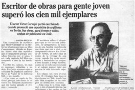 Escritor de obras para gente joven superó los cien mil ejemplares Escritor de obras para gente joven superó los cien mil ejemplares