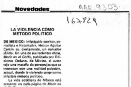 La violencia como método político  [artículo] Francisco Leal.