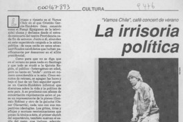 La irrisoria política La irrisoria política