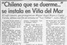 "Chileno que se duerme -- " se instala en Viña del Mar