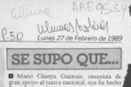 Se supo que --