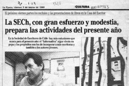 La SECH, con gran esfuerzo y modestia, prepara las actividades del presente año  [artículo].