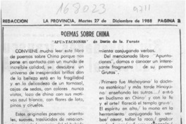 Poemas sobre China  [artículo] José Flores Leiva.