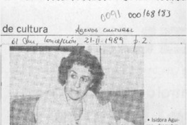 Traducida al portugués obra de Isidora Aguirre  [artículo].