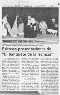 Exitosas presentaciones de "El banquete de la lechuza"