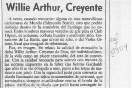Willie Arthur, creyente Willie Arthur, creyente