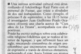 Se supo que --  [artículo].