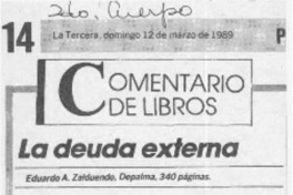 La Deuda externa  [artículo].