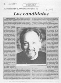 Los Candidatos  [artículo].