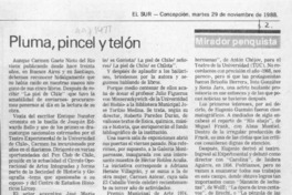 Pluma, pincel y telón Pluma, pincel y telón