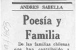 Poesía y familia  [artículo]