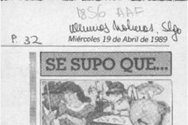 Se supo que --