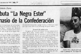 Hoy debuta "La negra Ester" en gimnasio de la Confederación Hoy debuta "La negra Ester" en gimnasio de la Confederación