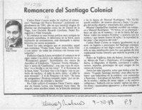 Romancero del Santiago colonial