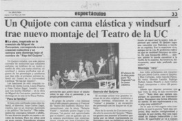 Un Quijote con cama elástica y windsurf trae nuevo montaje del Teatro de la UC Un Quijote con cama elástica y windsurf trae nuevo montaje del Teatro de la UC