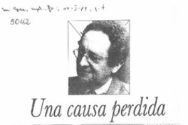 Una causa perdida  [artículo] Jorge Aliaga.