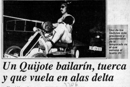 Un Quijote bailarín, tuerca y que vuela en alas delta  [artículo].