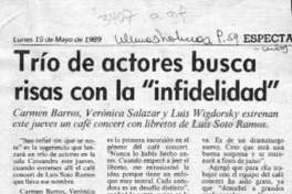 Trío de actores busca risas con la "infidelidad" Trío de actores busca risas con la "infidelidad"