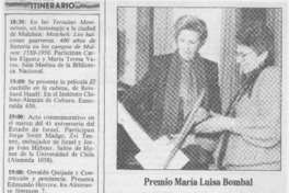 Premio María Luisa Bombal Premio María Luisa Bombal