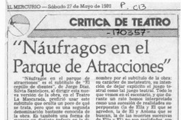 "Náufragos en el parque de atracciones"  [artículo] Agustín Letelier.