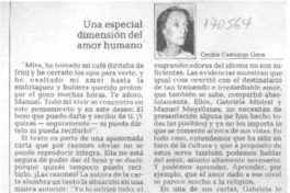 Una dimensión especial del amor humano Una dimensión especial del amor humano