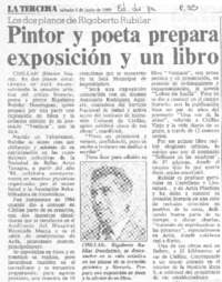 Pintor y poeta prepara exposición y un libro