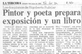 Pintor y poeta prepara exposición y un libro