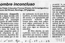 El Hombre inconcluso  [artículo].