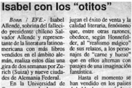 Isabel con los "otitos" Isabel con los "otitos"