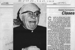 Clases de religión  [artículo].