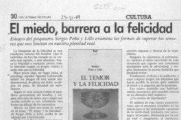El miedo, barrera a la felicidad  [artículo] Rodolfo Gambetti.