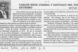 Carlos René Correa y Santiago del Nuevo Extremo  [artículo] Matías Rafide.
