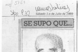 Se supo que --