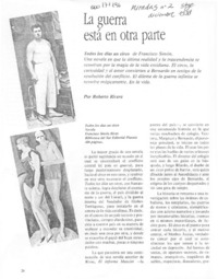 La guerra está en otra parte  [artículo] Roberto Rivera.