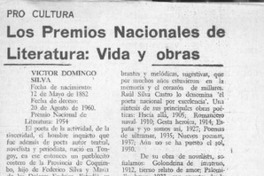 Los Premios Nacionales de Literatura, vida y obras  [artículo].