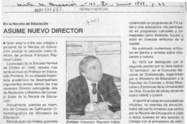 Asume nuevo director  [artículo].