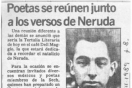 Poetas se reúnen junto a los versos de Neruda  [artículo].
