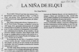 La niña de Elqui  [artículo] Omar Monroy.