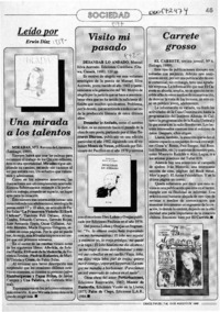 Visito mi pasado  [artículo] Erwin Díaz.