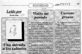 Visito mi pasado  [artículo] Erwin Díaz.