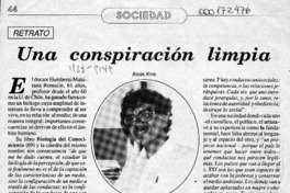 Una conspiración limpia  [artículo] Aloas Kino.