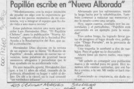 Papillón escribe en "Nueva Alborada"