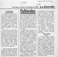Espigando un mediodía  [artículo].