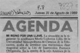 Agenda  [artículo].